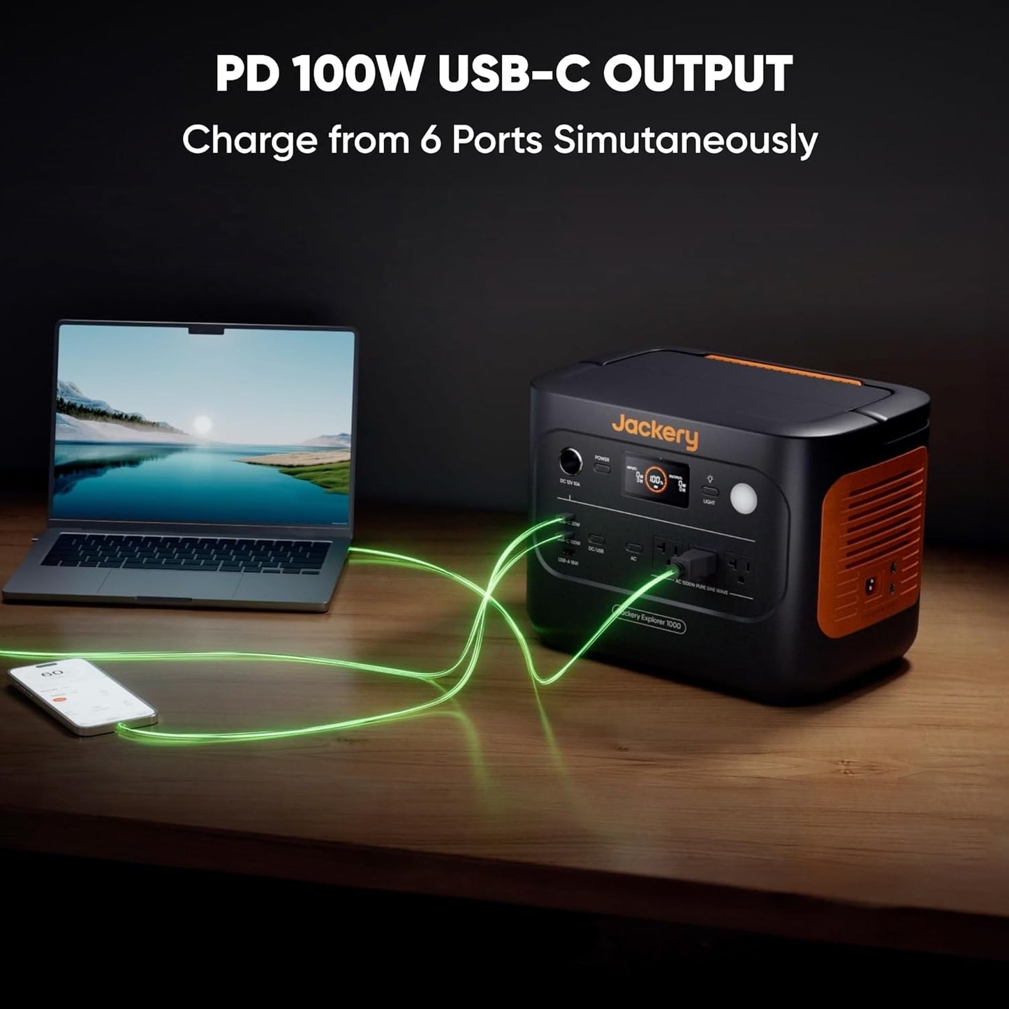 Jackery Explorer 1000 v2 Portable Power Station,1070Wh LiFePO4 Battery,1500W