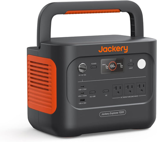 Jackery Explorer 1000 v2 Portable Power Station,1070Wh LiFePO4 Battery,1500W